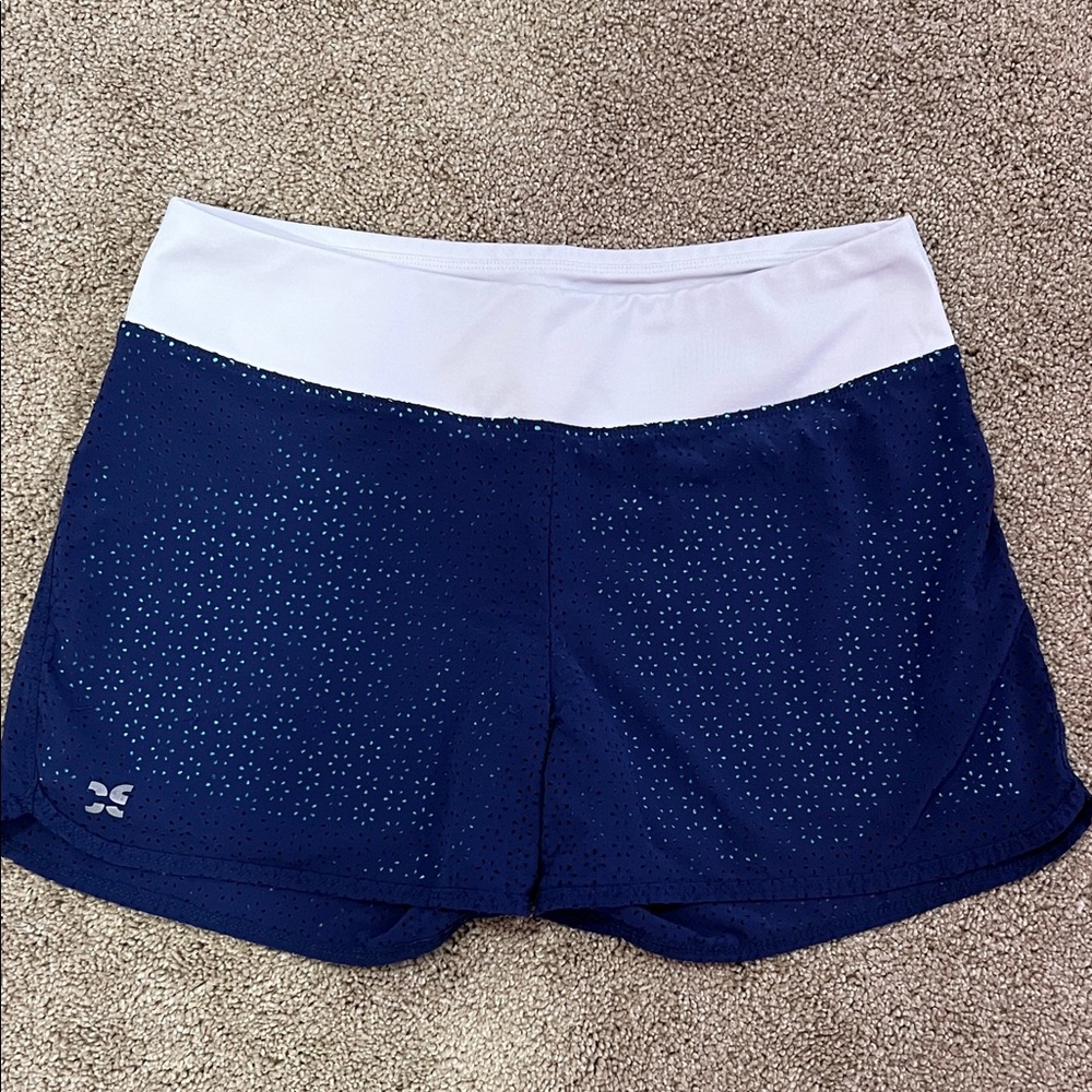 Women's Athletic Navy and White Shorts